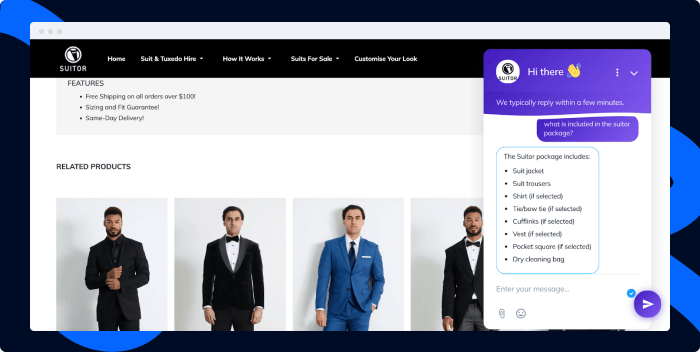 chat on website