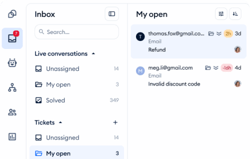 Verwalten Sie jede Konversation über ein einziges, übersichtliches Dashboard