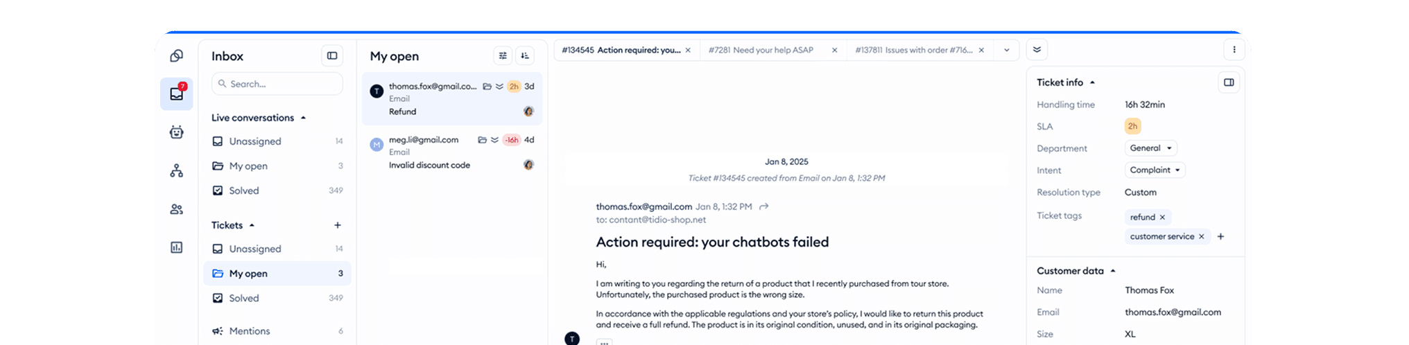 Verwalten Sie jede Konversation über ein einziges, übersichtliches Dashboard