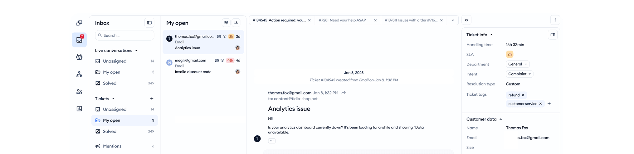 Manage all user interactions in one workspace