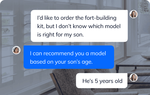 Beseitigen Sie Kaufzweifel mit sofortiger menschlicher Hilfe