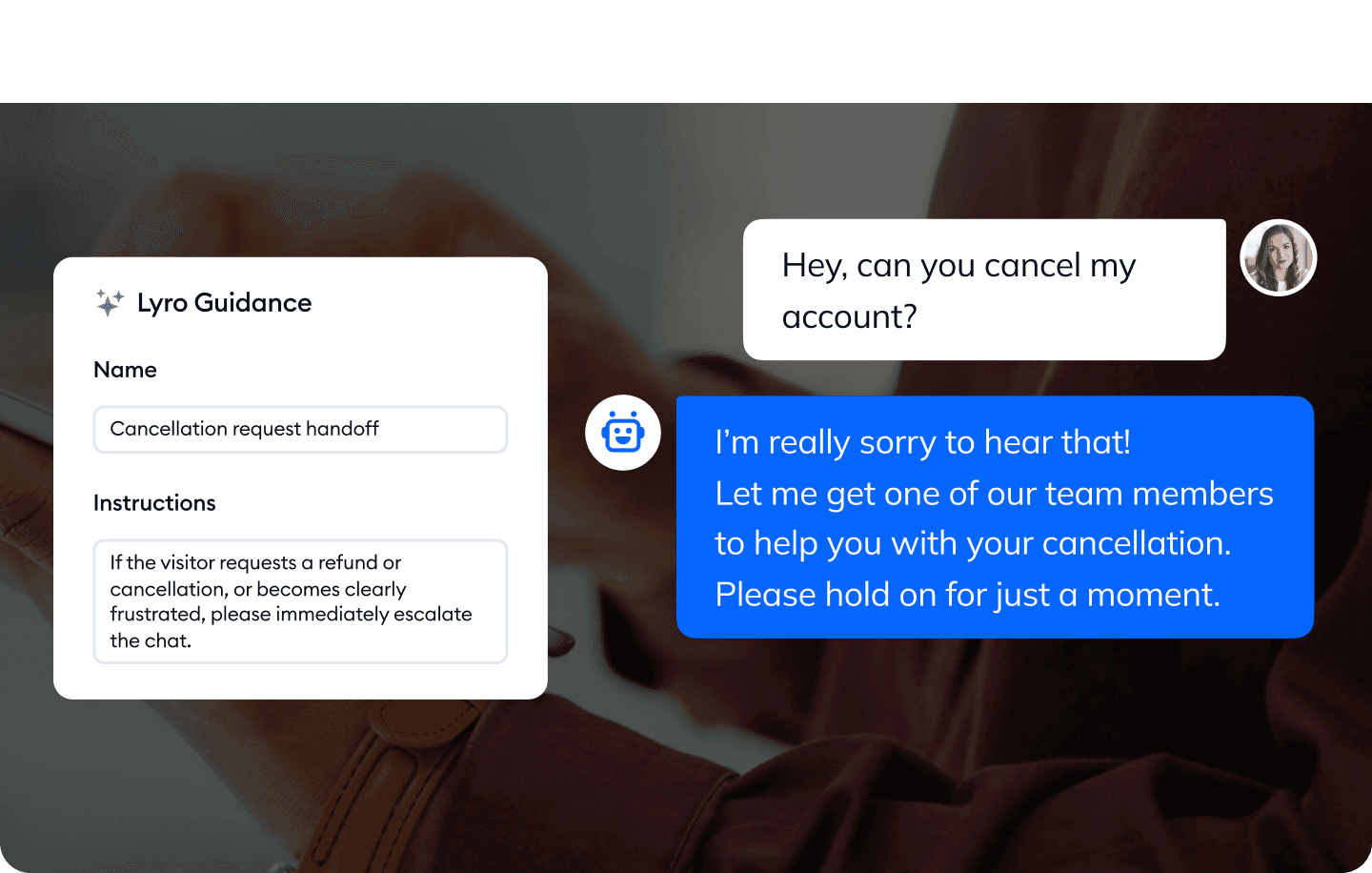 Reduce friction in real time with AI that knows when to escalate