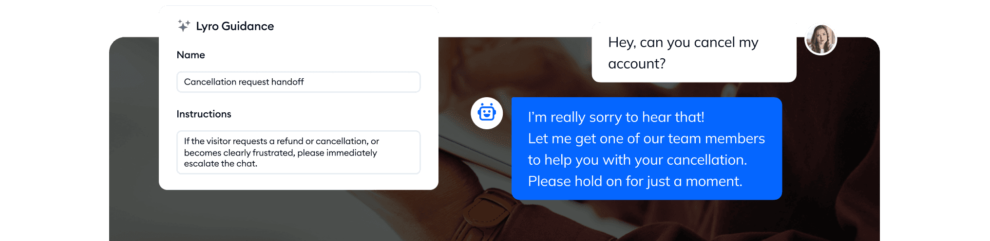 Reduce friction in real time with AI that knows when to escalate
