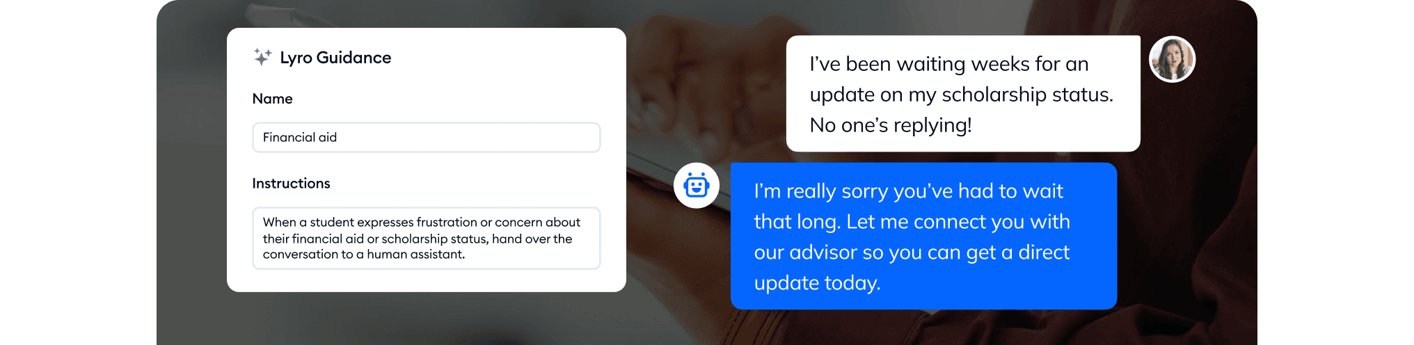 Ensure seamless collaboration between AI and staff
