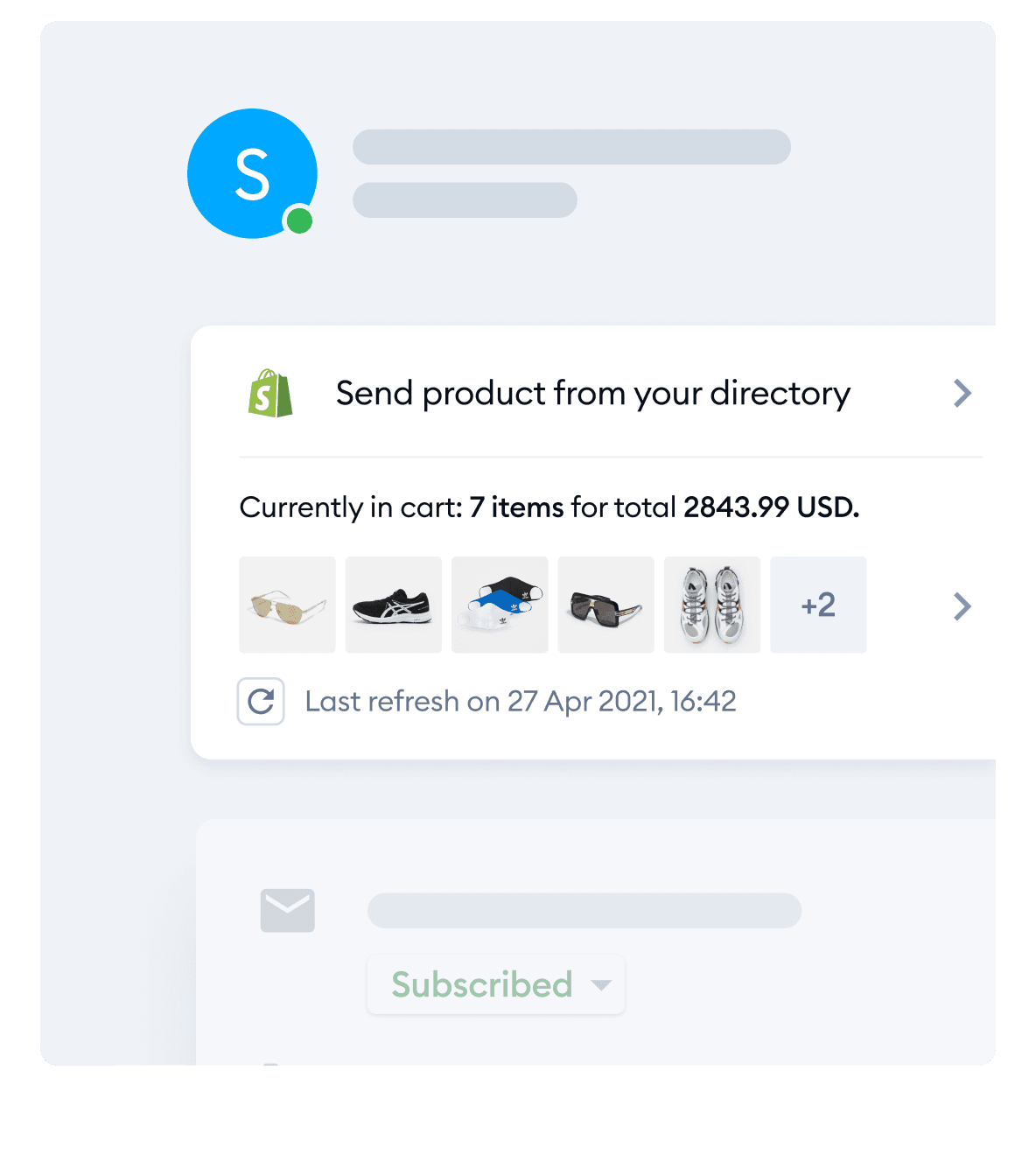 Keep customer details at hand