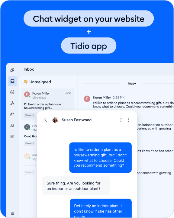 Tidio Live Chat App