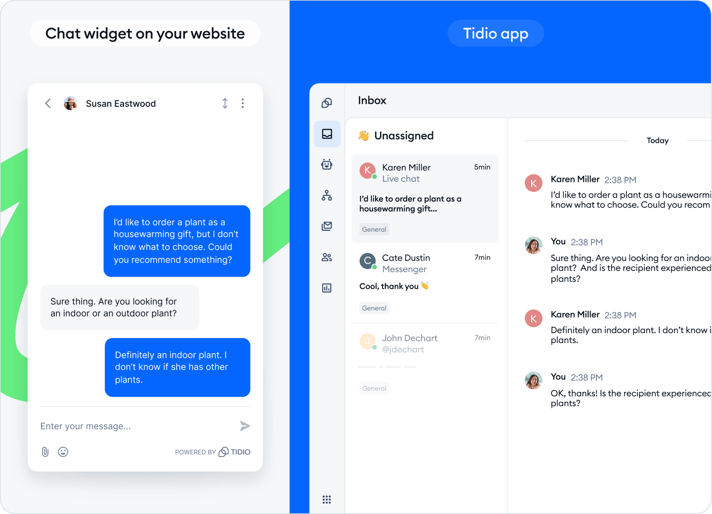 Tidio Live Chat App