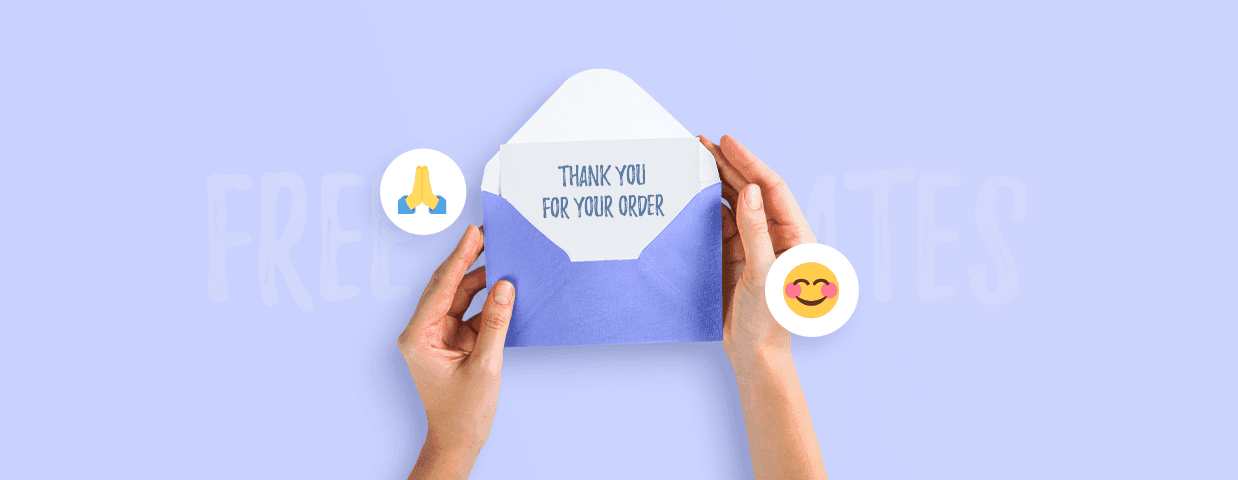 Thank you for your order message