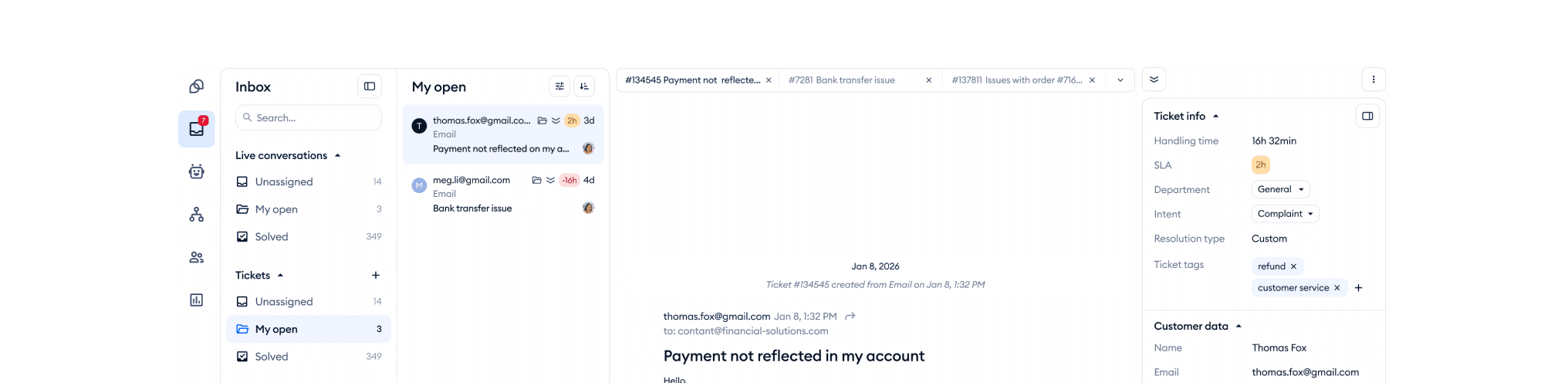 See all conversations in one place