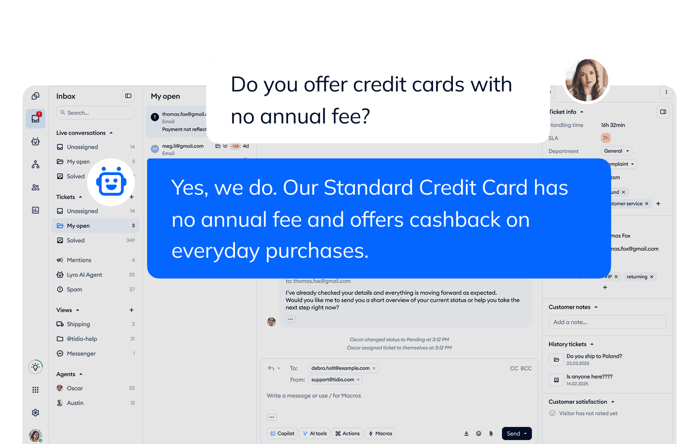 Automate routine inquiries safely