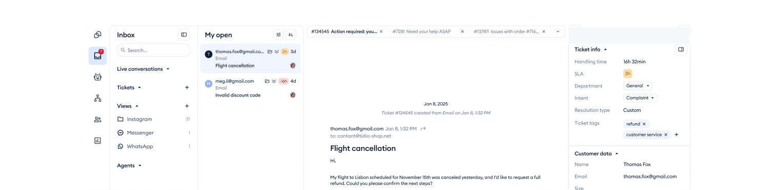 Manage all user interactions in one workspace