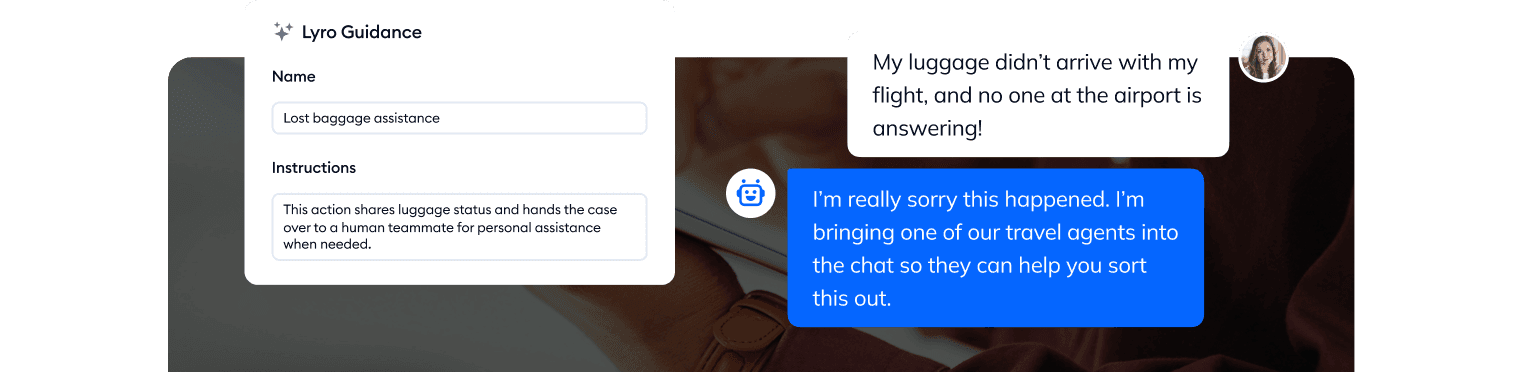 Solve traveler issues with AI that knows when to call your team