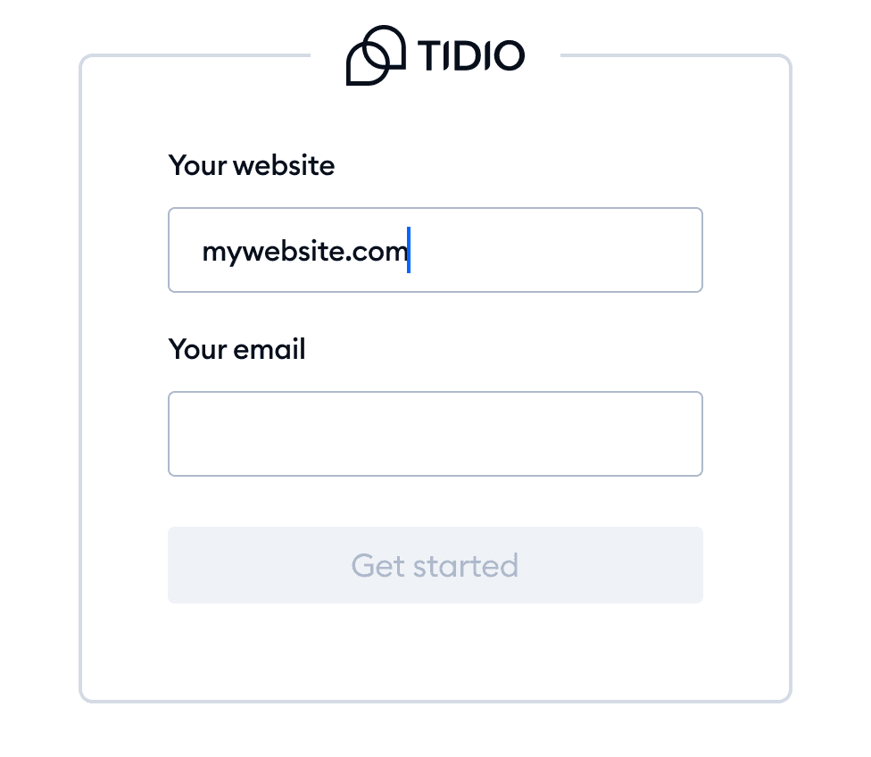 Inscrivez-vous à Tidio et ouvrez votre panneau Tidio.