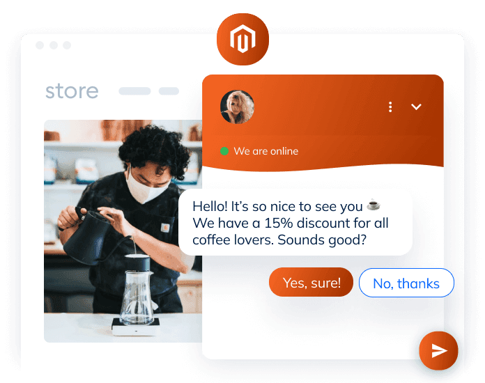 LIVE CHAT AND CHATBOTS FOR MAGENTO
