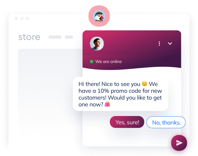 Live chat and chatbots for PrestaShop