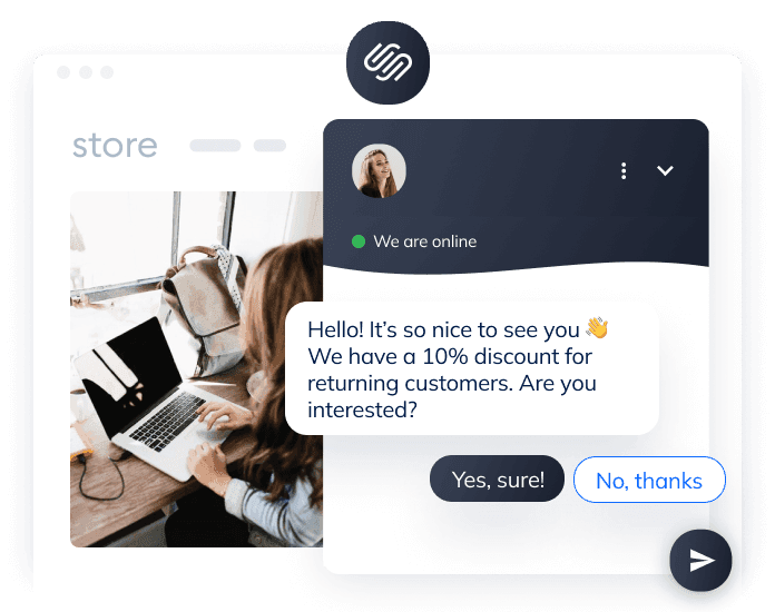 LIVE CHAT AND CHATBOTS FOR SQUARESPACE