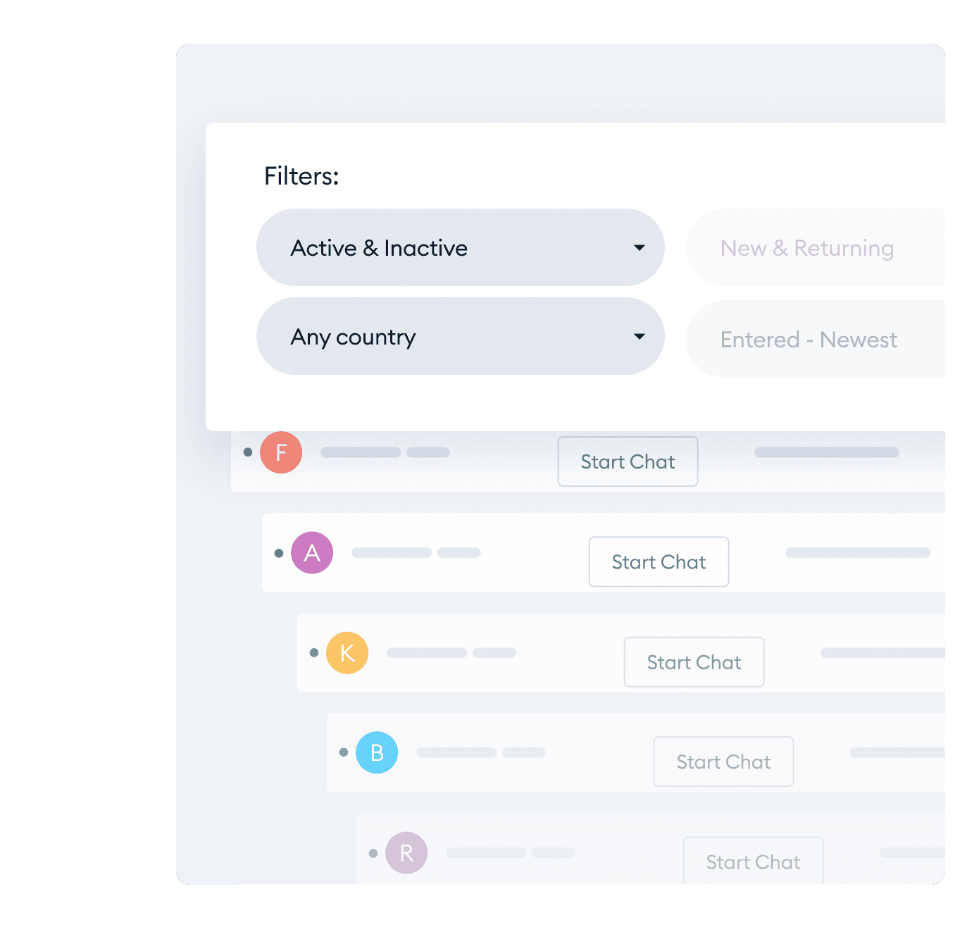 Segment visitors screen