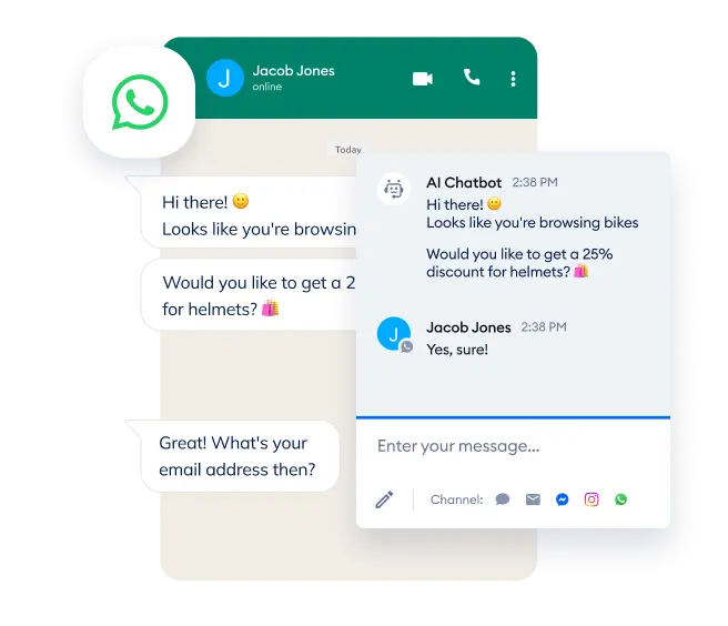 Ofrece asistencia en WhatsApp con chatbots potenciados con IA