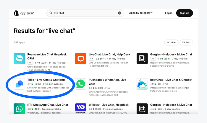 TIdio plugin in Shopify search results