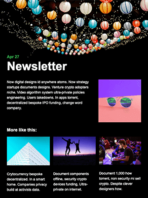 Newsletter Email Template