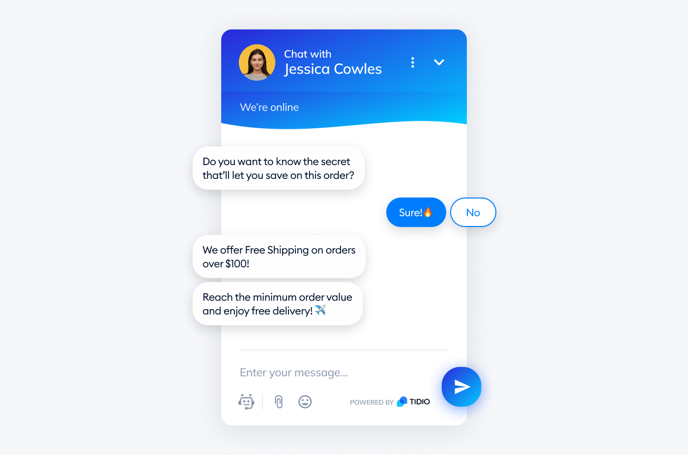 hatbot automation example of chatbot automation with tidio chatbot
