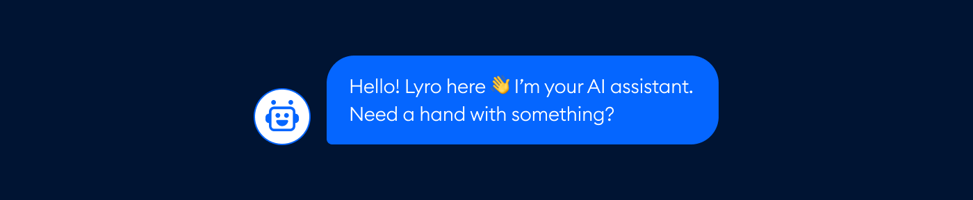 Lyro introduces itself as AI chatbot to visitors
