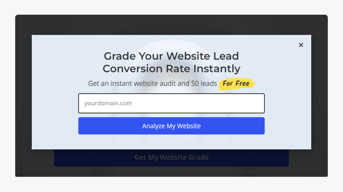 pop-up example pop-up example