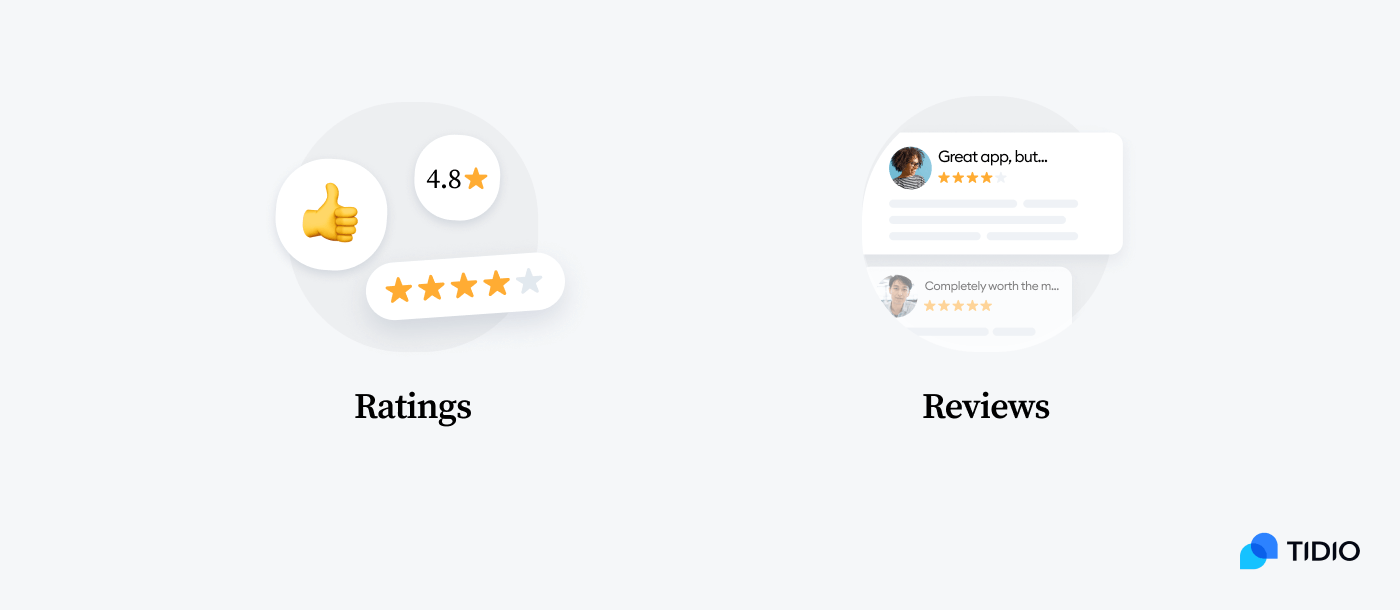 ratings and reviews comparison image