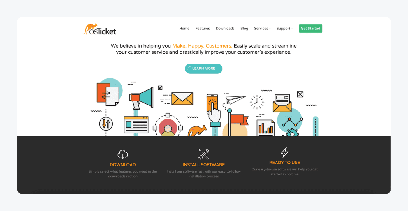 osTicket free ticketing system