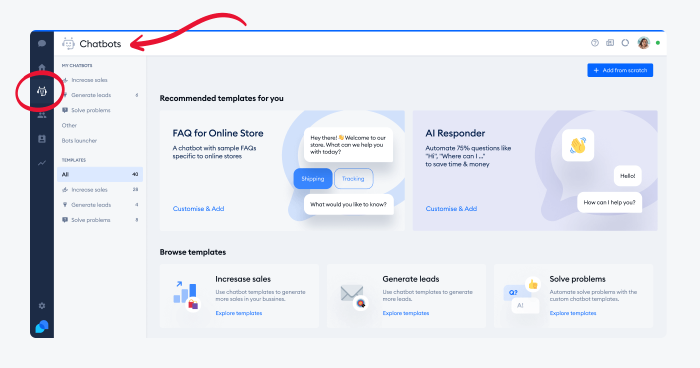 chatbot tab sample chatbot tab sample