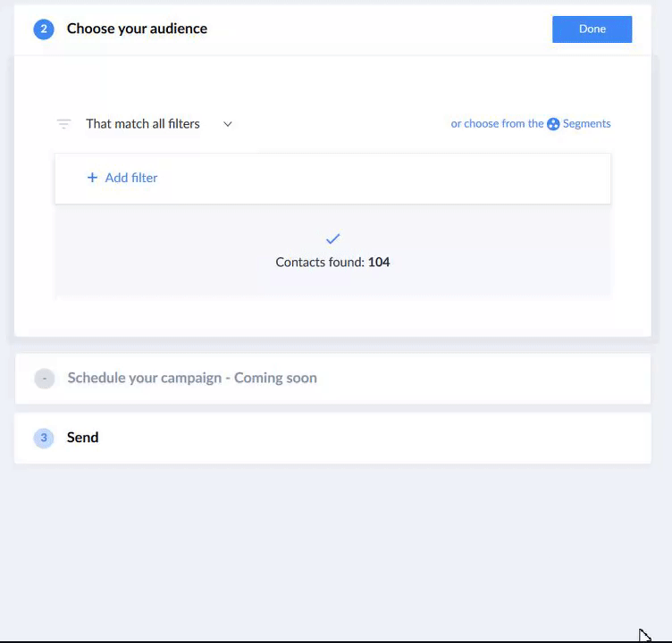 creating the target audience with filters
