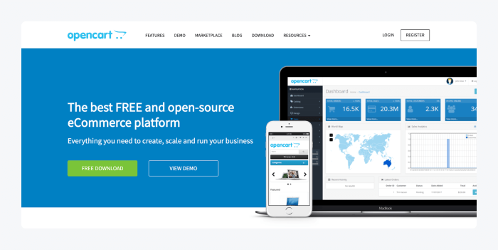 opencart landing page opencart landing page