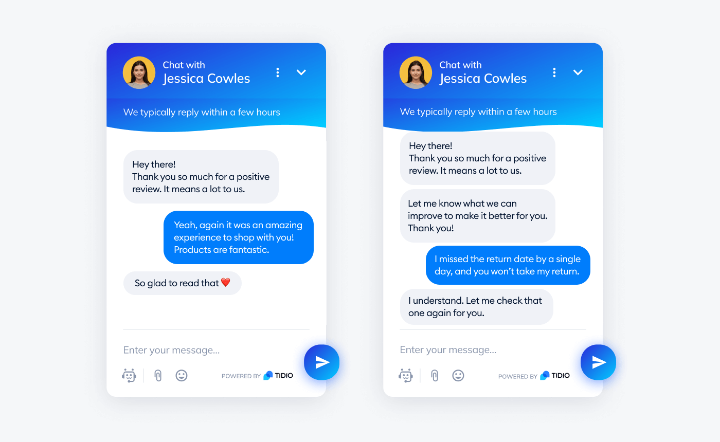 feedback and opinions on Tidio by connecting it with your rating and review app example feedback and opinions on Tidio by connecting it with your rating and review app example