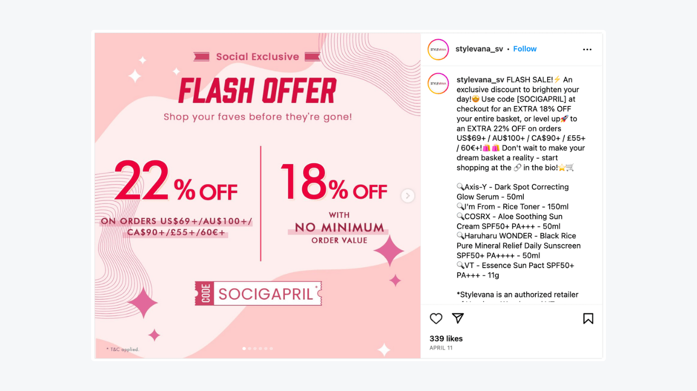 Exclusive social offers by Stylevana Exclusive social offers by Stylevana