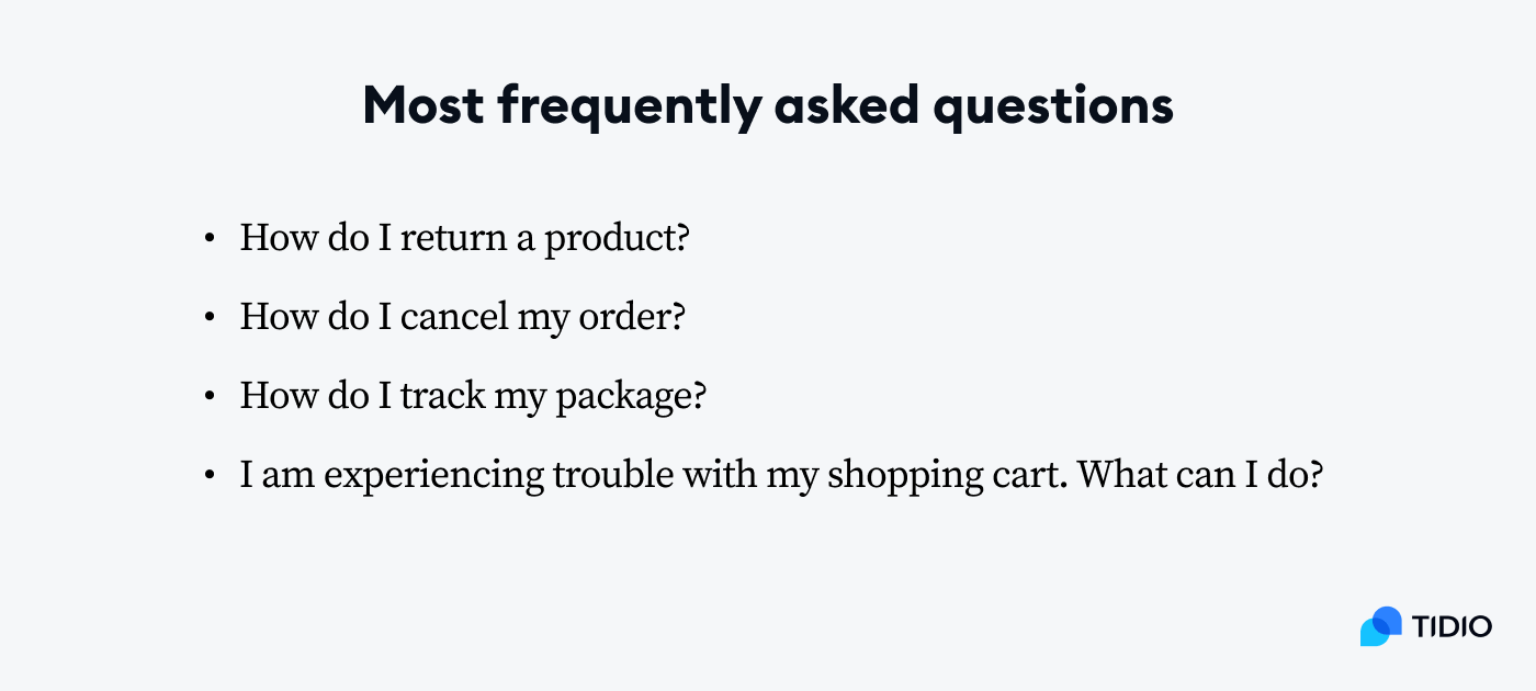 Identifing your users’ frequently asked questions