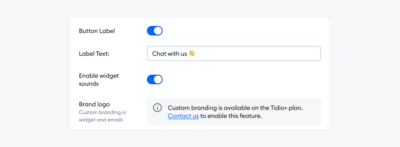 setting up Button label and text