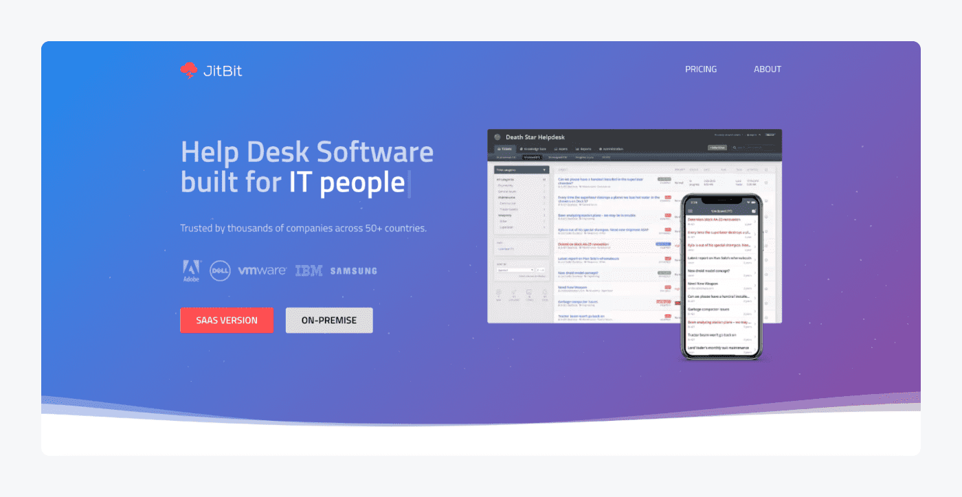 ticketing system by jitbit