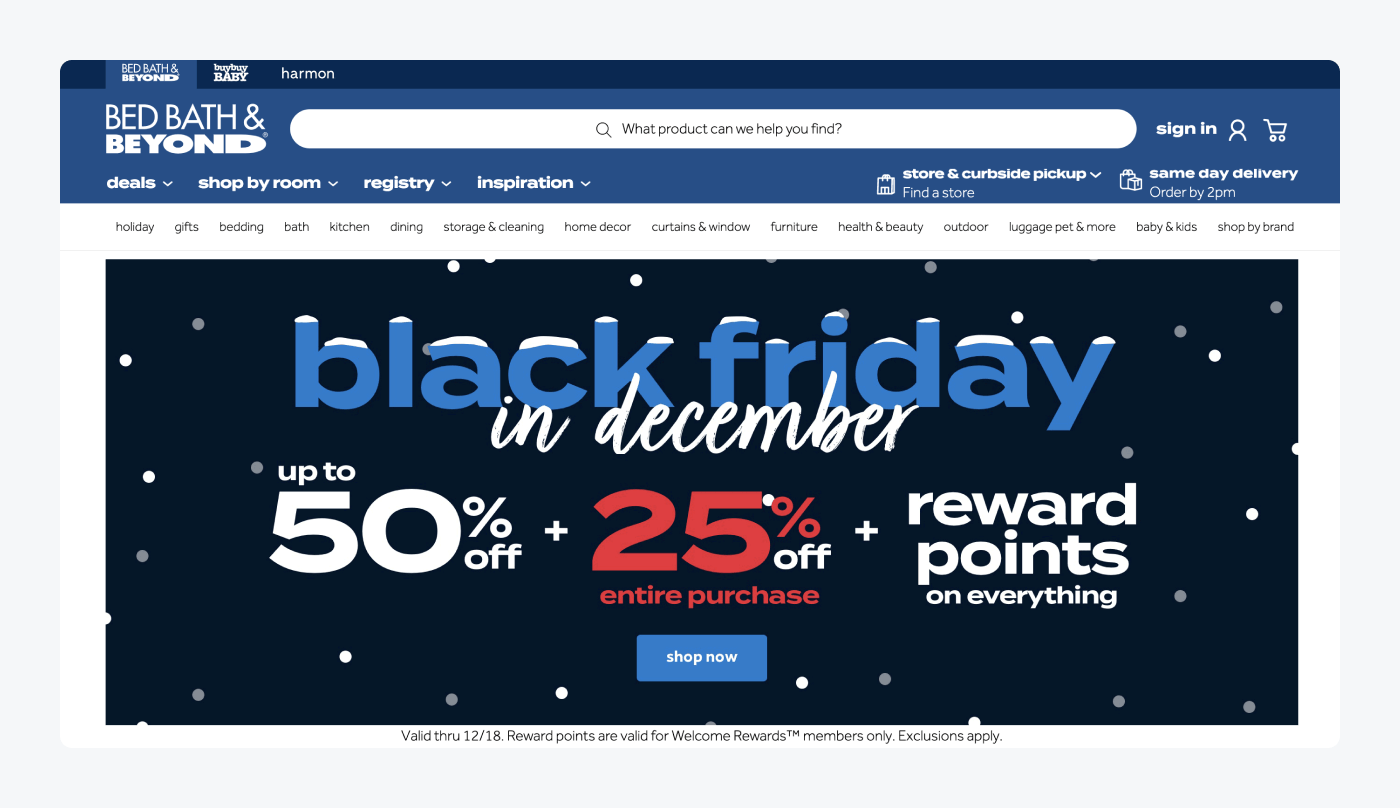 example of using Bfcm campaign for christmas