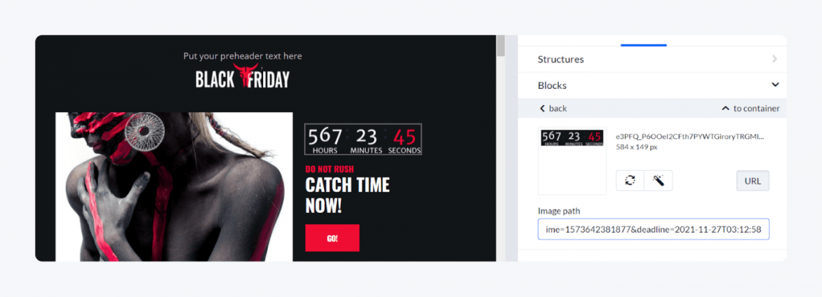  countdown timers on a landing page example