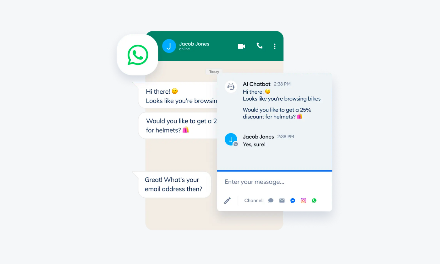 example of whatsapp chatbot by tidio example of whatsapp chatbot by tidio