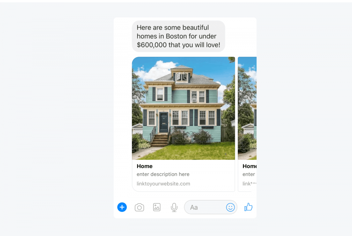 customer.ai's facebook bot example customer.ai's facebook bot example