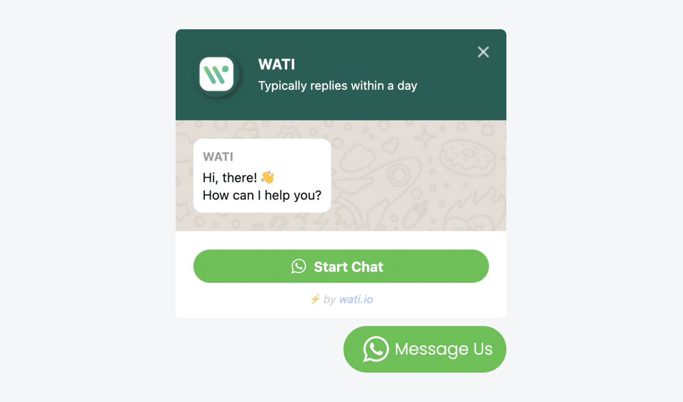 example of whatsapp chatbot by WATI 