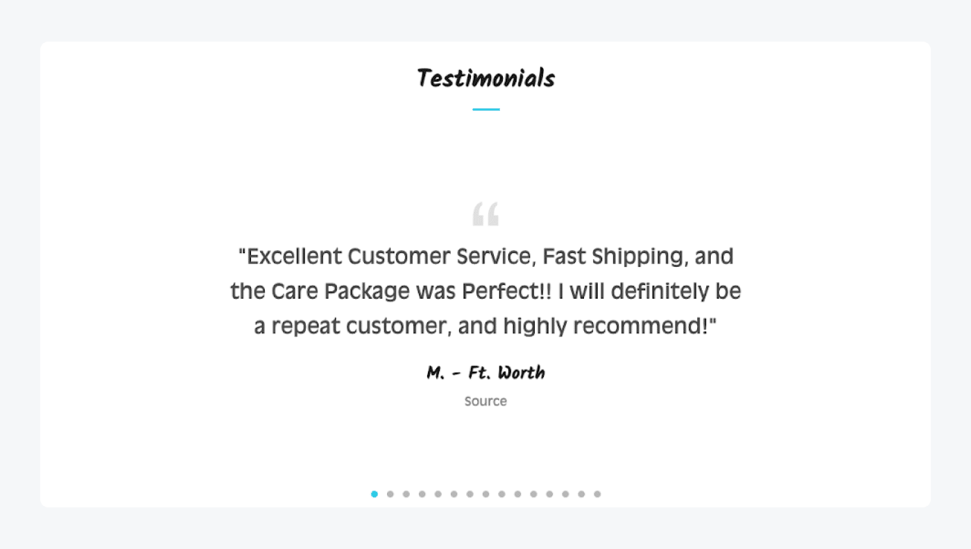 testimonials example Building social proof with customer testimonials example