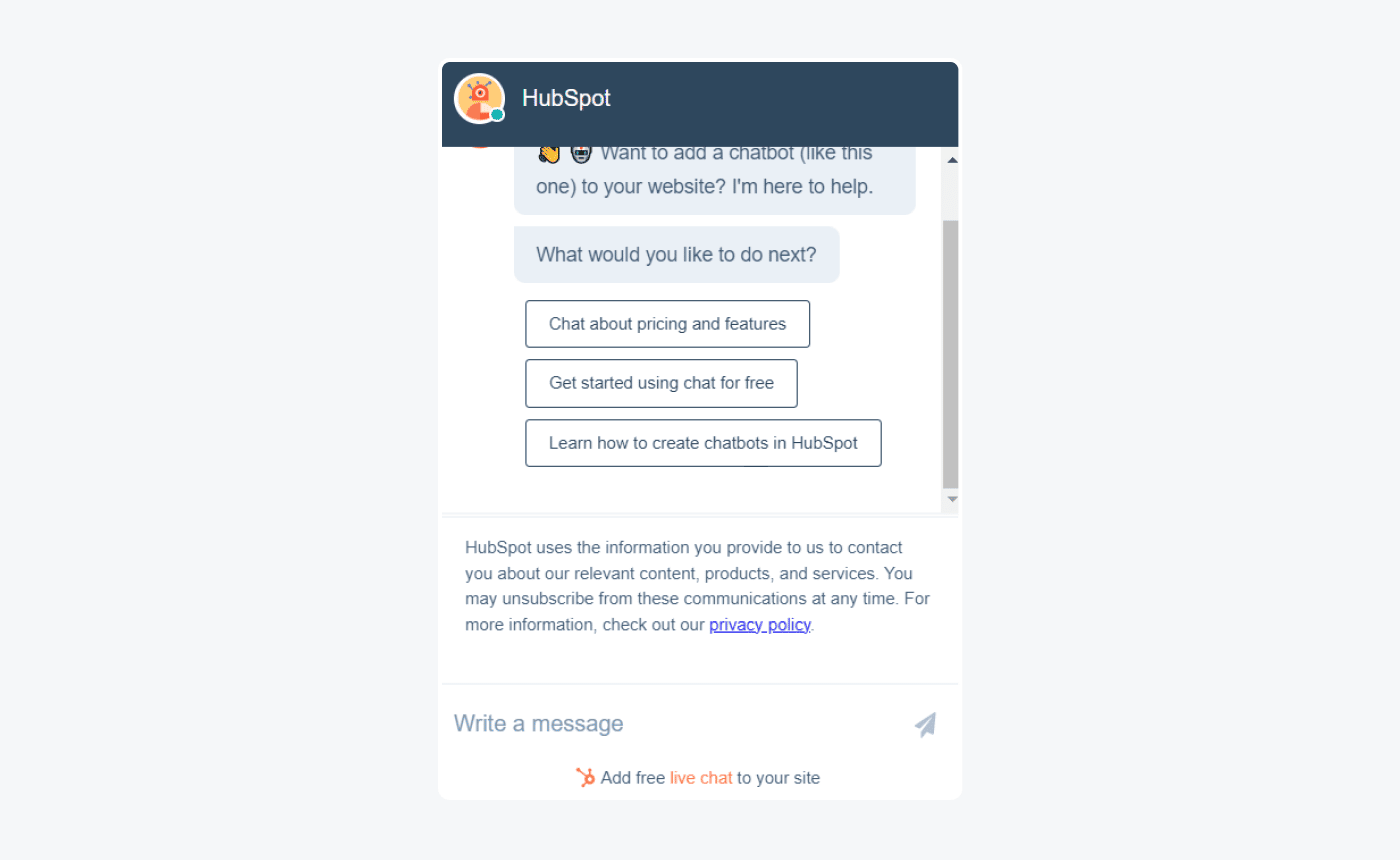 hubspot live chat window hubspot live chat window