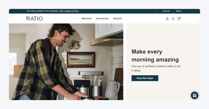 Ratio Coffee website image Ratio Coffee website image