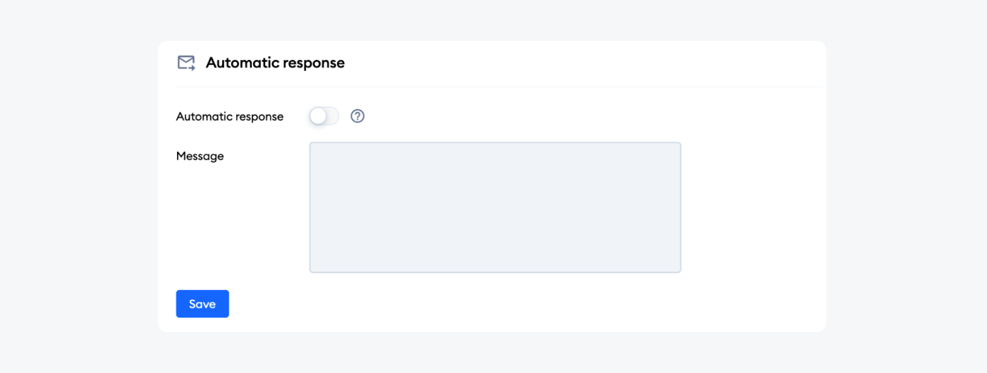 setting the automatic responses feature