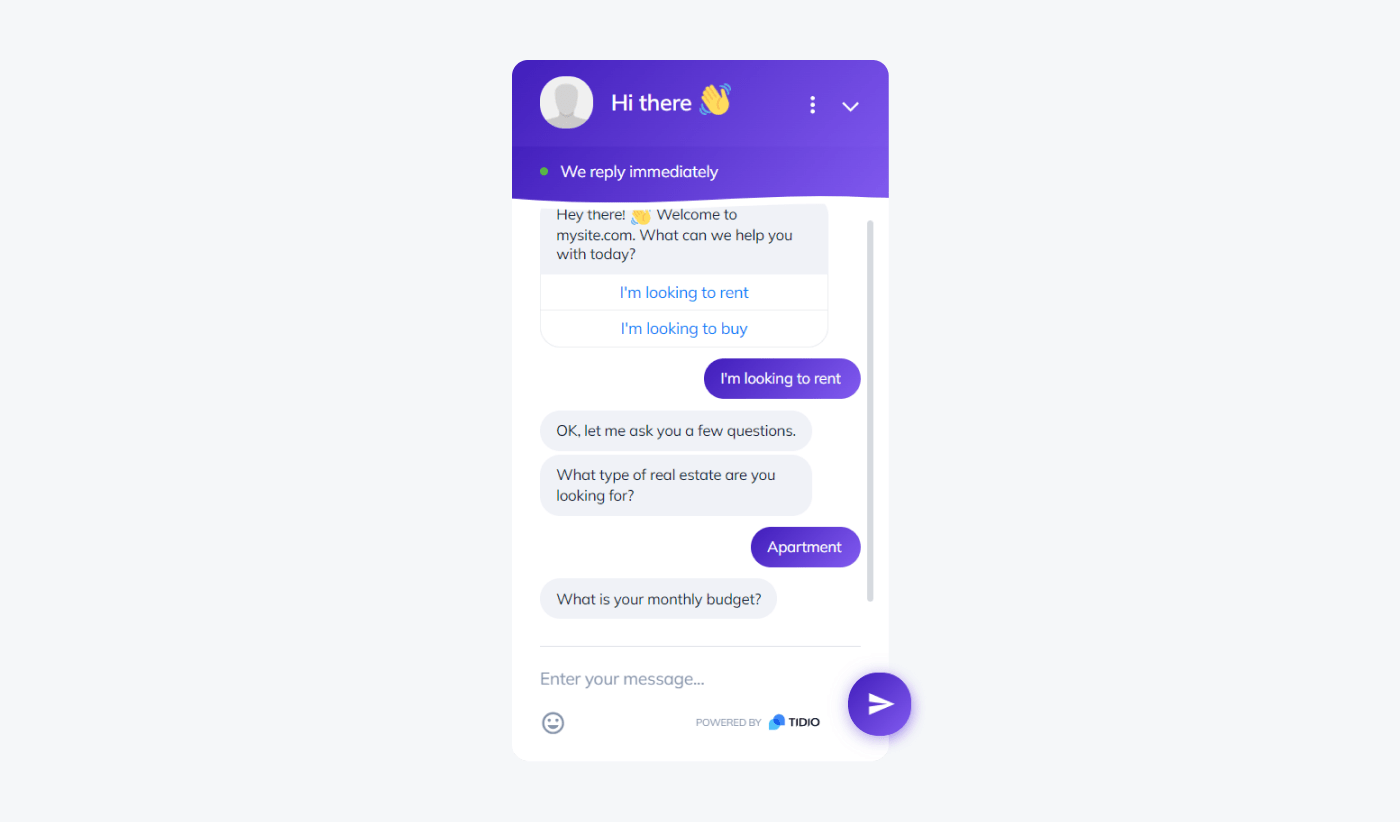 Sales and lead generation with enterprise chatbot example