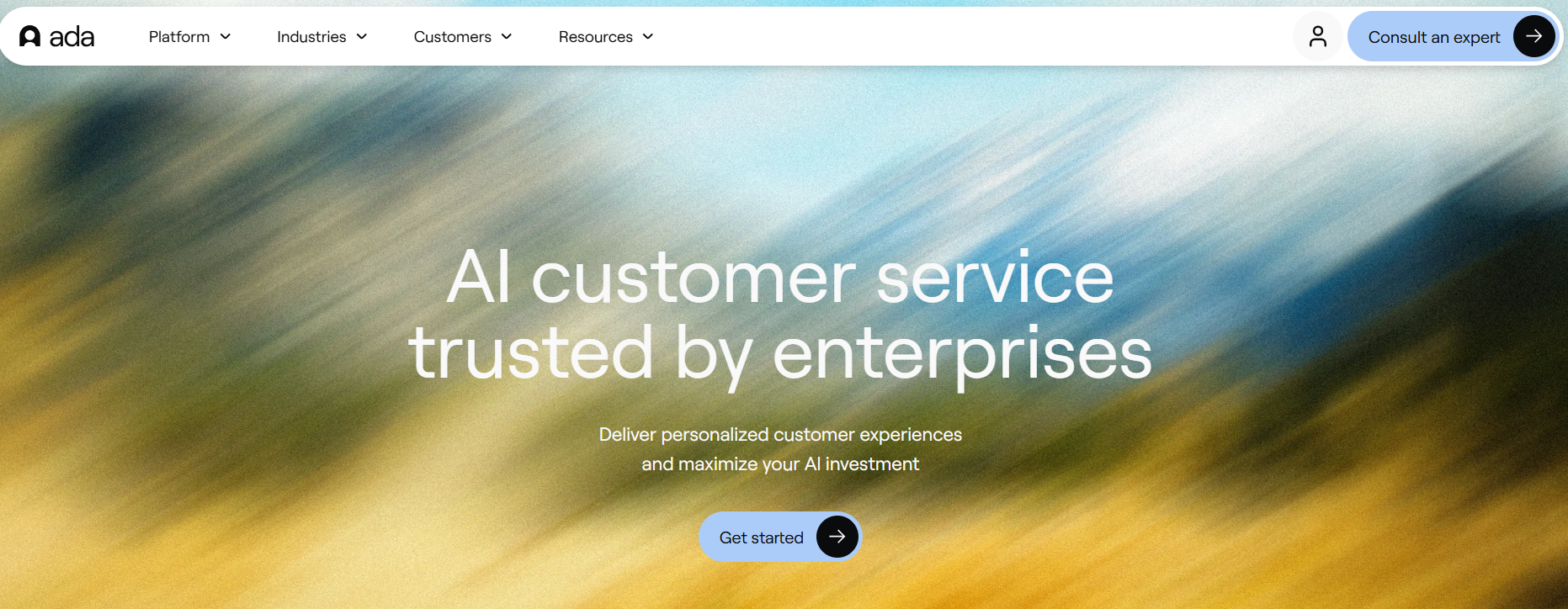 Ada landing page