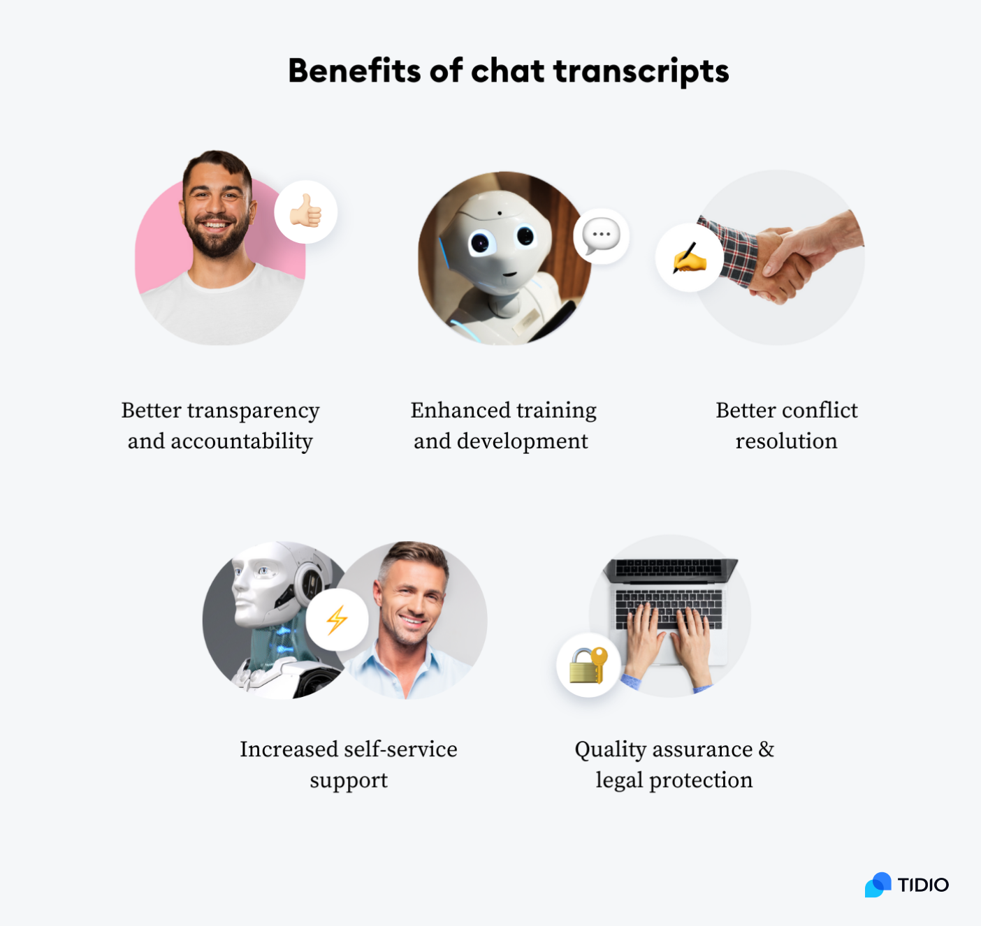 benefits of chat transcripts on image