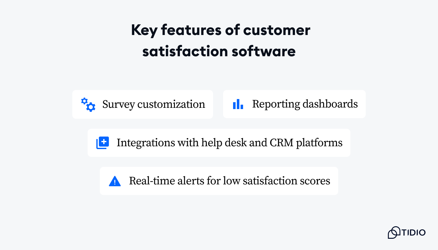 Key features of customer satisfaction software.